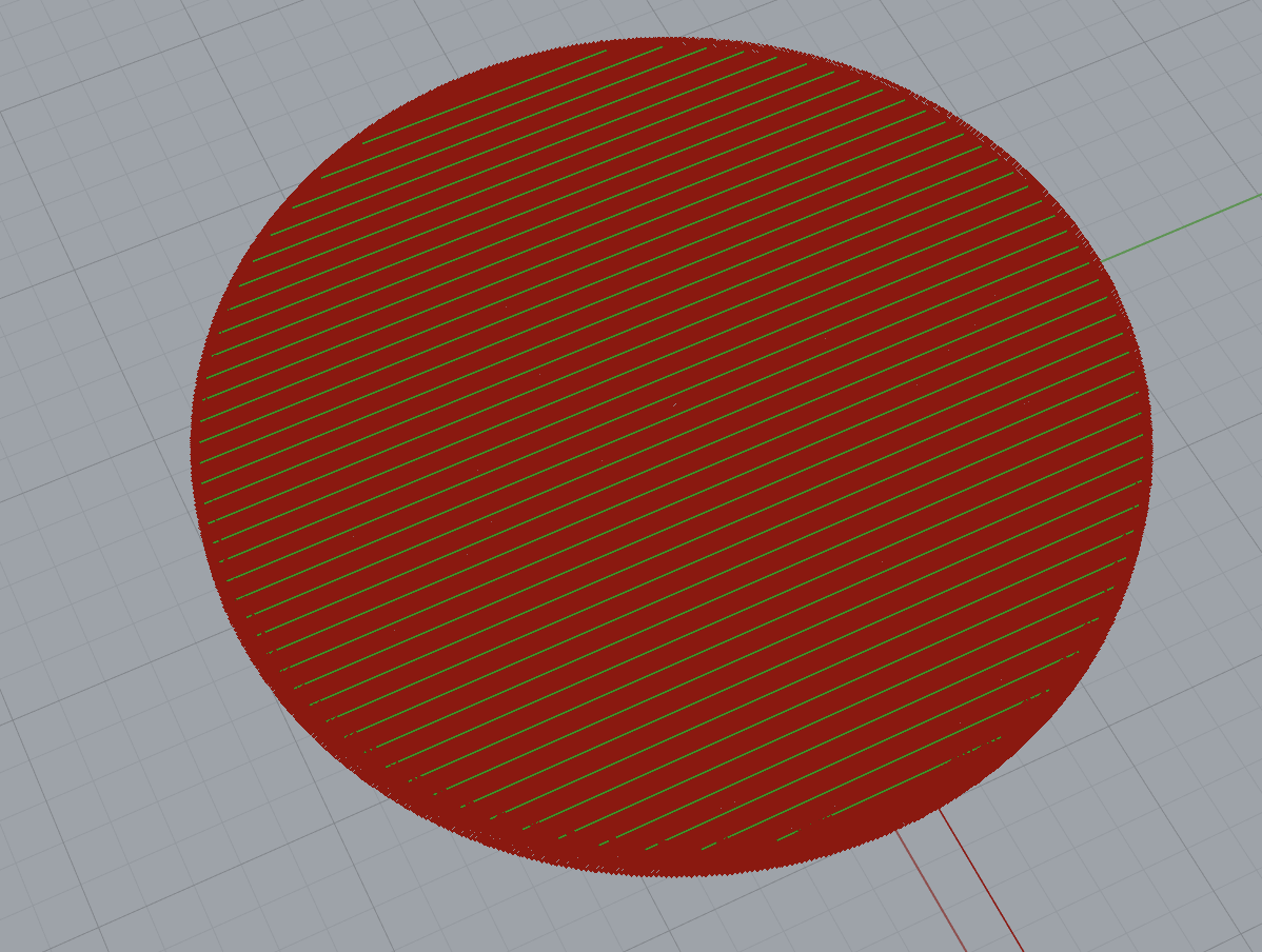 Infill lines trimmed to a circle shape